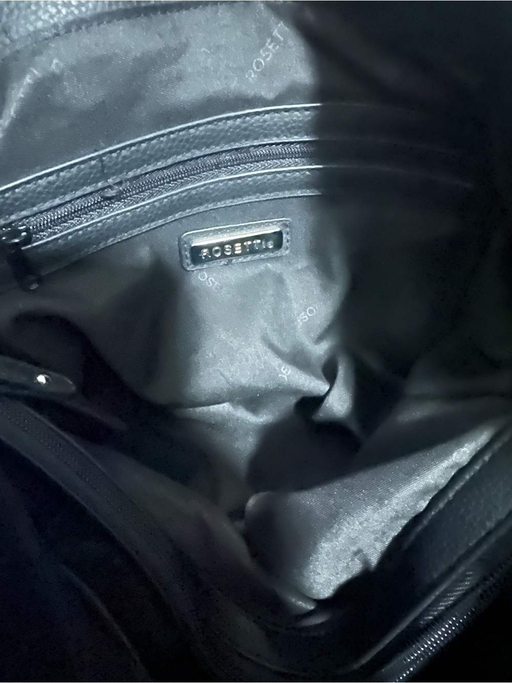 Rosetti Black Tote with Silver Hardware - Picture 7 of 8